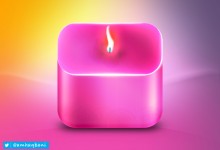 اليوم ٤٢ – أيقونة شمعة للأيفون (تحميل PSD) ـ